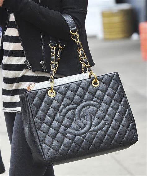 chanel denim gst bag|chanel tote shopper bag.